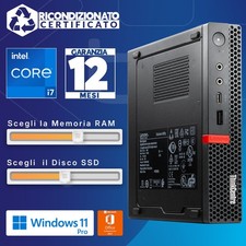 Computer Desktop PC Tiny Lenovo M920Q i7 8700T Configurabile (Ricondizionato)