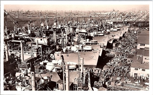 Rppc cartolina barca - barca, porto