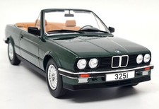 Modellino auto MCG 1/18 BMW 325i e30 Cabriolet 1985 verde metallizzato pressofuso scala