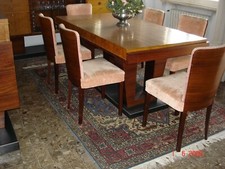 Set Arredamento Art Deco Salone e Camera da Letto in Acero e Palissandro