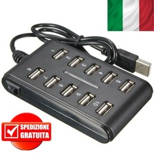 Hub USB 2.0 10 Porte Alta