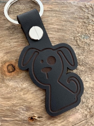 Dog breeder leather - dog, keyring