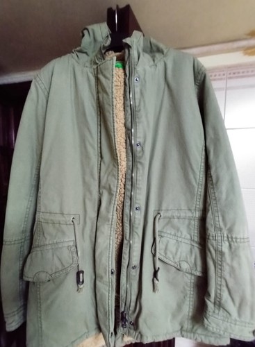 Parka donna benetton caki - benetton, con