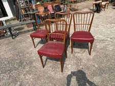 SEDIE ANNI 50 IN LEGNO E ECO PELLE