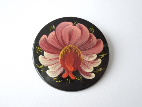 Vintage spilla dipinti mano - spilla, a
