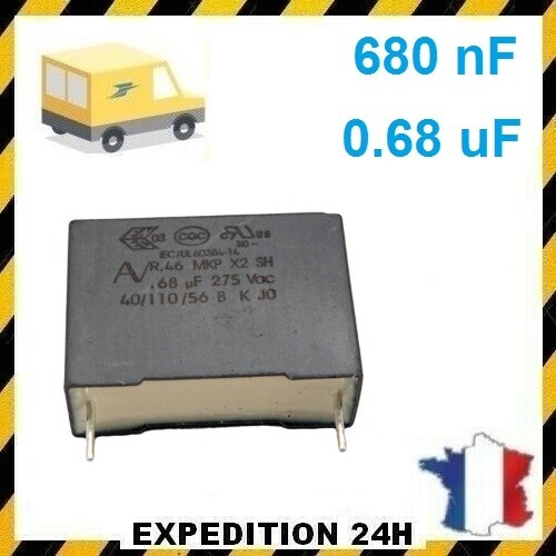 Condensateur mkp 68uf - x2, 0.68uf
