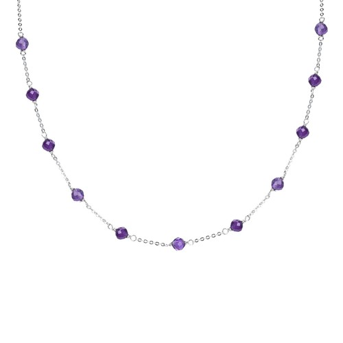 Collana con ciondolo ametista