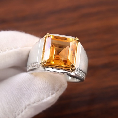 Naturale citrino gemma con 14k - con,