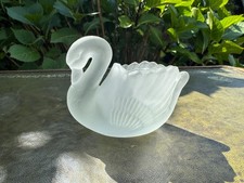 Piatto portagioie cigno vetro