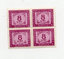 ITALIA- 1957 SEGNATASSE 8 LIRE