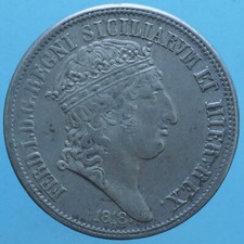 NAPOLI FERDINANDO I PIASTRA DA 120 GRANA 1818 ARGENTO SILVER COIN NUMISMATICA