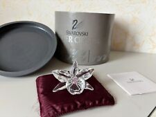 Swarovski Orchidea Rosa, con cuscino e certificato