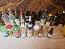 Rara Collezione Di Bottiglie In Vetro Pubblicitarie Vuote D'epoca 20 Totali