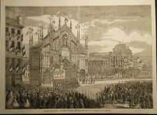Parigi Bastiglia stampa antica