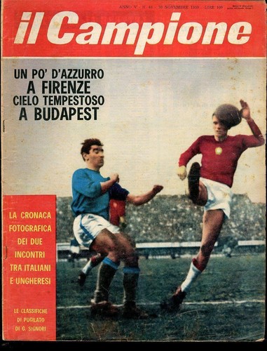 1959 calcio azzurri nazionale - calcio,
