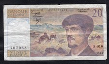 France 20 Francs Debussy 1986
