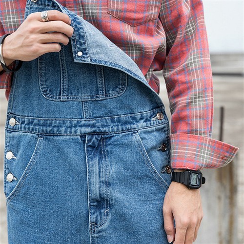 Salopette uomo denim bavaglino
