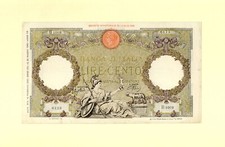 ITALIA ITALIA 100 LIRE CENTO BANCA D'ITALIA 13 FEBBRAIO 1943 P-60 VF++ RARA R