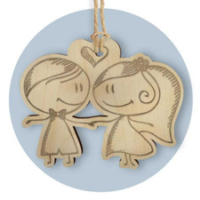 TAG IN LEGNO PER BOMBONIERE SPOSINI SEGNAPOSTO PERSONALIZZABILE - TFL0016