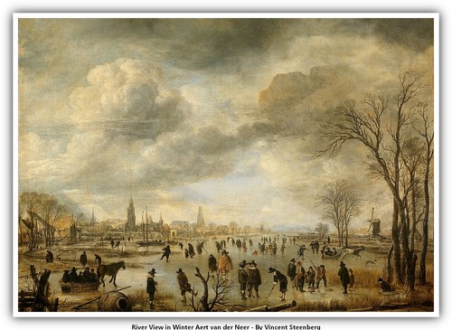 Vista fiume inverno aert - fiume,