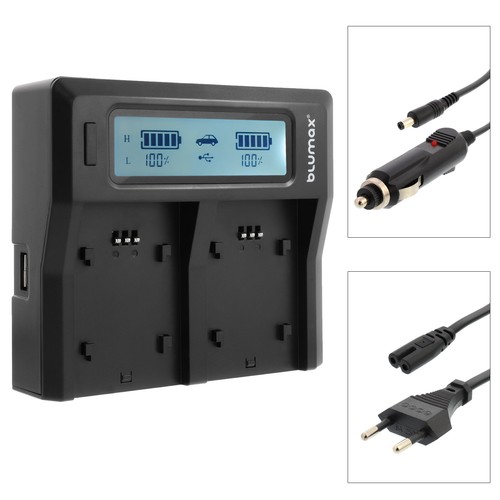 Blumax dual charger lcd per - blumax,