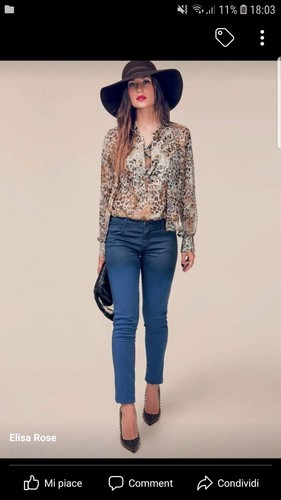 Jeans pantalone denny rose blu - pantalone,