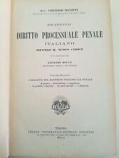TRATTATO DI DIRITTO PROCESSUALE PENALE ITALIANO v.2- VINCENZO MANZINI - UTET1931