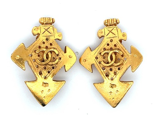 Orecchini chanel vintage croce - orecchini,