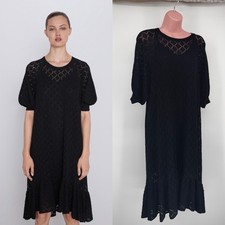 Abito midi Zara nero in maglia
