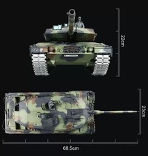 Radiocomando Heng Long scala 1/16 7.0 v Leopard 2A6 BB & IR battle UK