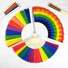 3pcs Rainbow Hand Fan