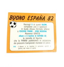 BUONO PANINI "ESPANA 82" INSERITO NELLE BUSTINA CALCIATORI 1981-82