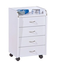 CASSETTIERA 4 CASSETTI BIANCA, 40X36X65 CM