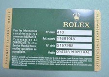 Certificato Garanzia Card