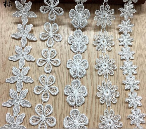 Iarde ricamo pizzo fiori - 6,