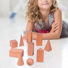 10x solidi geometrici in legno