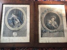 Antica Stampa - Coppia di Incisioni francesci XIX Secolo - Cornici Antiche