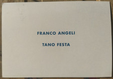 Franco Angeli Tano Festa invito mostra Galleria Alter, Torino anni ottanta