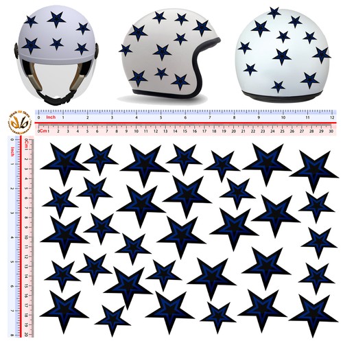 Adesivi stelle nero - , azzurre