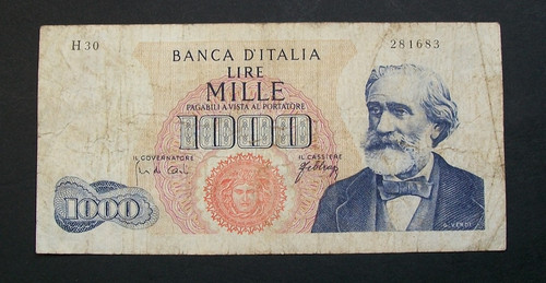 1000 lire verdi tipo - lire,