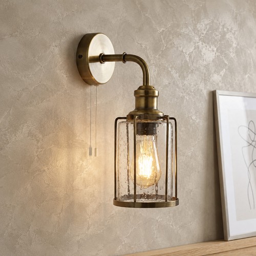 Applique vintage e27 ottone - applique,