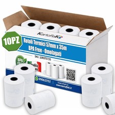 10 Rotoli Termici POS 57x35m