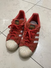 Scarpe Adidas Original Super Star Rosso e Bianco da uomo 45 e 1/3