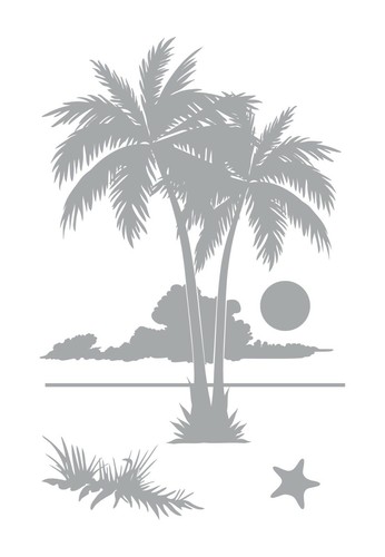 Palme vetro inciso tramonto - 2,