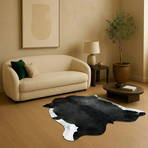 Tappeto pelle mucca - in, nera