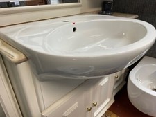 LAVABO SEMINCASSO A 1 / 3 FORI KERASAN   CON DIFETTO V FOTO 8-11