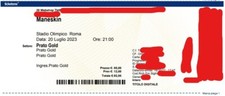 2xBiglietti Maneskin Roma Stadio Olimpico 20/07/23 PRATO GOLD