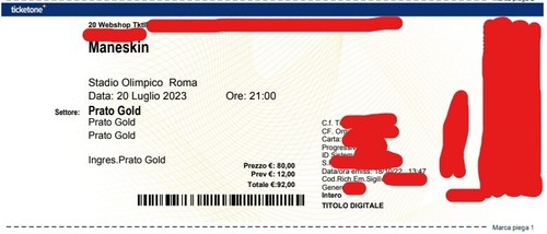 2xbiglietti maneskin roma - 2xbiglietti,