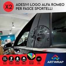 Coppia Adesivi Stickers ALFA ROMEO per montanti, sportelli..