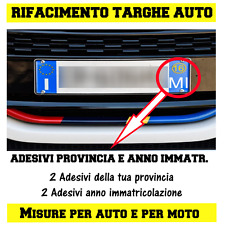 2 COPPIE ADESIVI TARGA AUTO